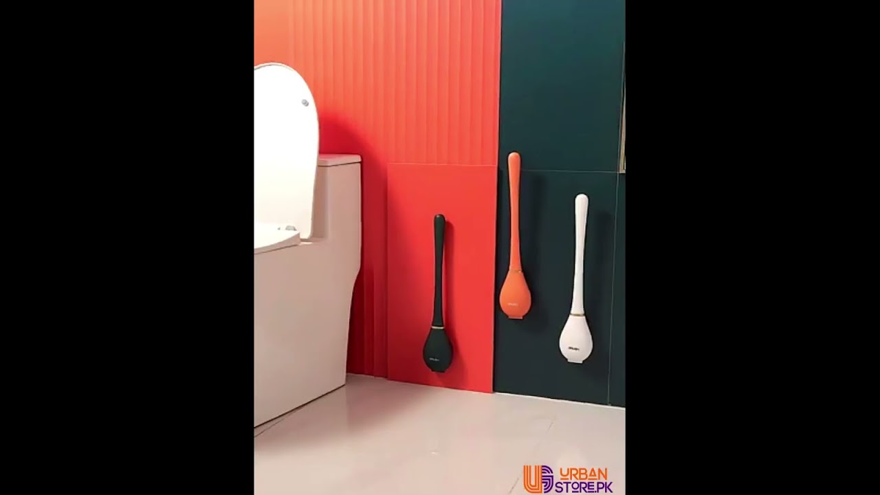 Silicone Toilet Brush Holder Set - Silicone Flex Toilet Brush with Holder