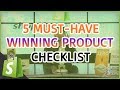 Shopify Masterclass |  5 Must-Have To Finding A Winning Product For Your Shopify Store