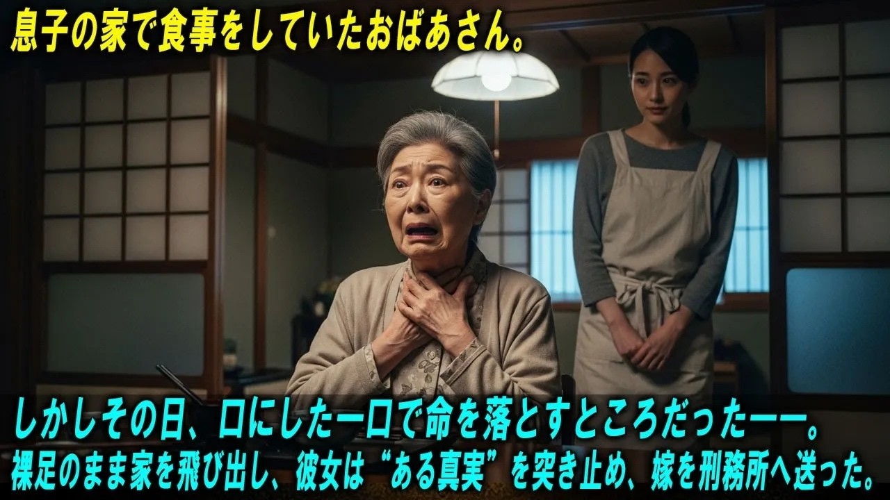 「お義母さん、どうぞ召し上がって。お義母さんのために何時間もかけて煮込んだんですから。」そう言って私の茶碗に、ピーナッツアレルギーを持つ私のために、わざわざ買ってきた角煮を乗せてきた嫁の顔が忘れられない。静かだったはずの夕食の席で、喉は焼けつくように痛み、息ができなかった。死の恐怖に震える私を見て、あの娘の口元に浮かんだのは、心配の影ではなく、冷たい微笑みだった。それを私は見逃さなかった。私...