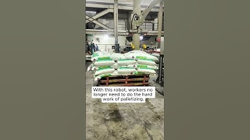 With this robot, workers no longer need to do the hard work of palletizing.#automation