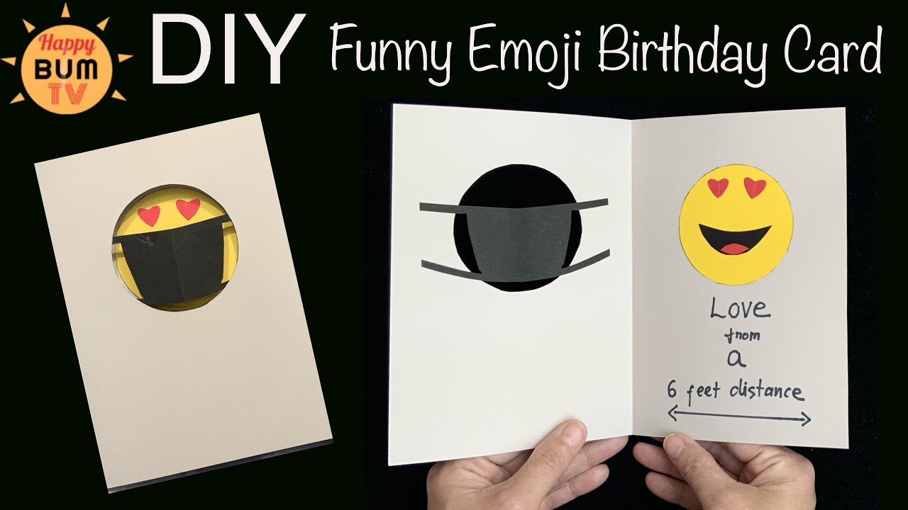 diy-funny-emoji-birthday-card-i-how-to-make-a-funny-card-for-best-friend-youtube