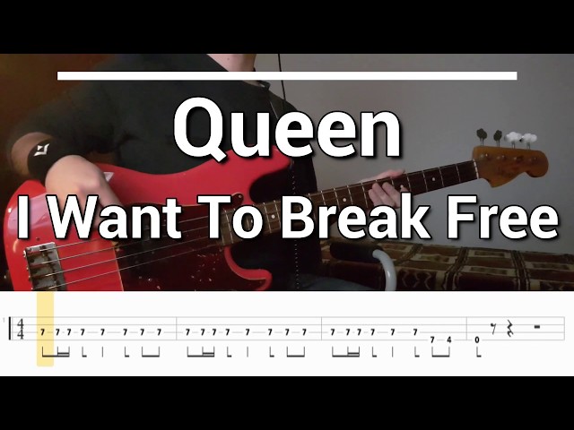 Queen - I Want To Break Free (Bass Cover) TABS class=