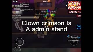 Clown crimson user/stands awakening