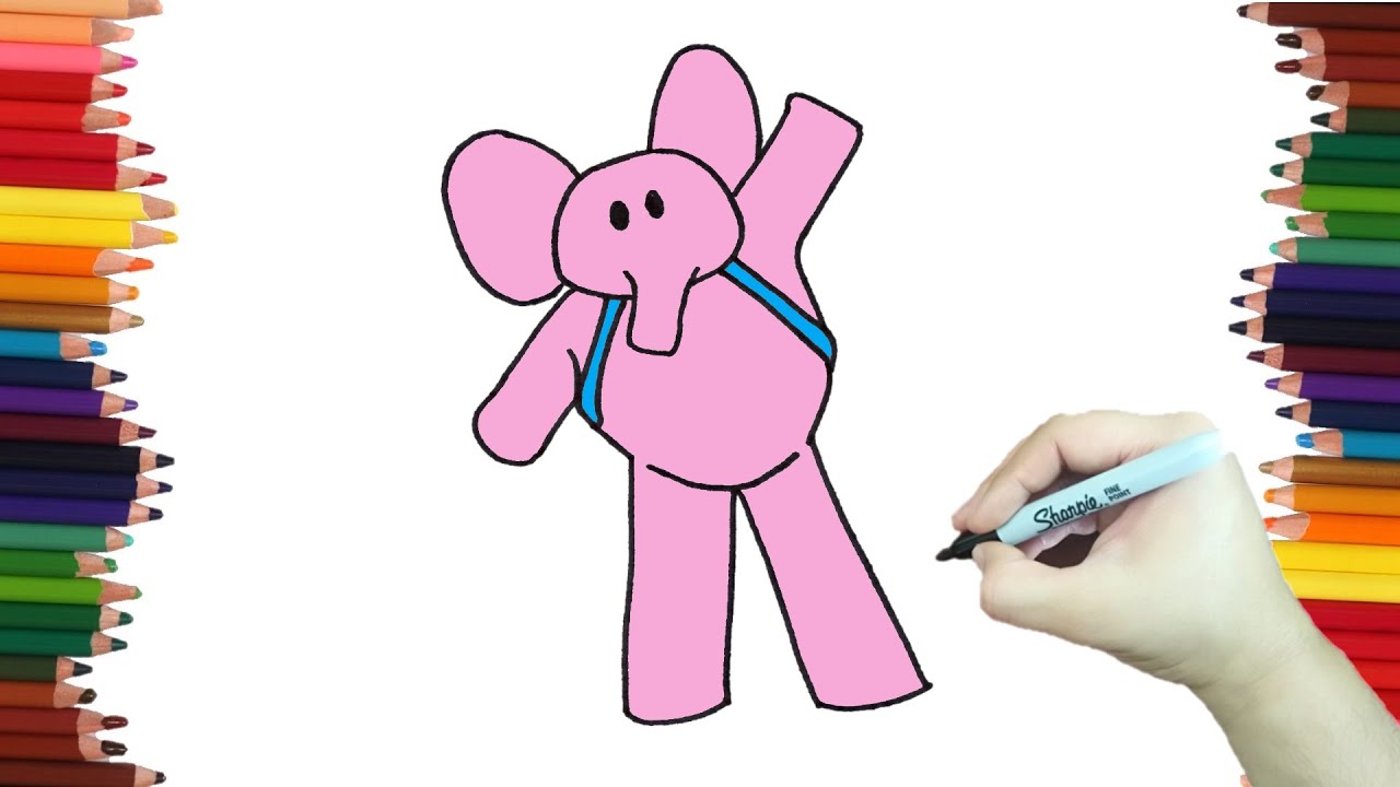 Como DESENHAR o POCOYO passo a passo - Como DIBUJAR a POCOYO passo a passo  - Fácil 