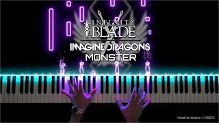 Monster - Infinity Blade III - Imagine Dragons - Piano Cover [SHEET MUSIC] [MIDI] screenshot 5