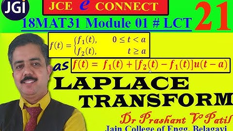 Discontinuous as unit step function | Laplace Transform | Dr Prashant Patil | 18MAT31| Module 01