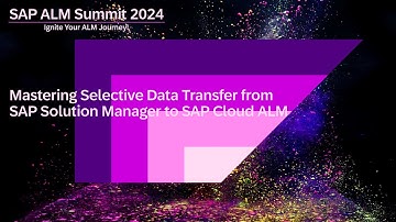Mastering selective data transfer from SAP Solution Manager to SAP Cloud ALM