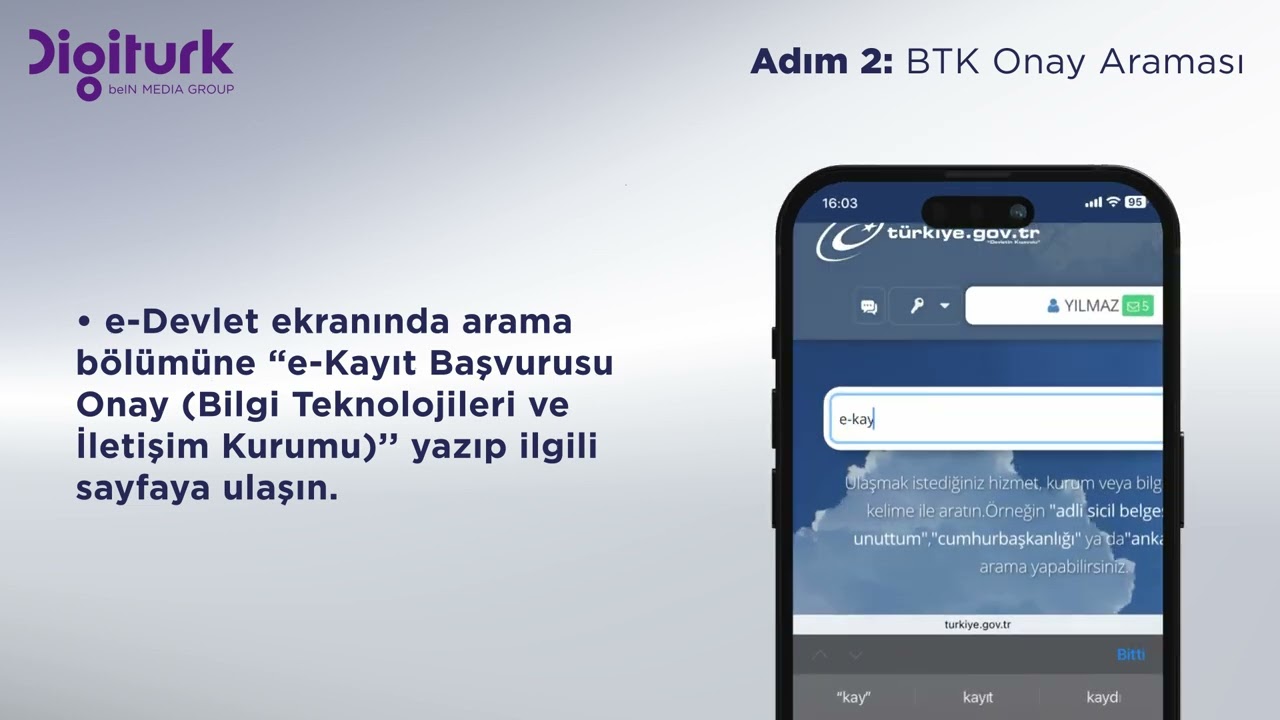 E-Devlet Digiturk Abonelik Onayı