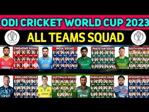 ICC ODI World Cup 2023 All Teams Squad | ODI Cricket World Cup 2023 All ...