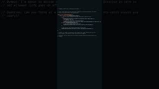 try catch block #java #showcase