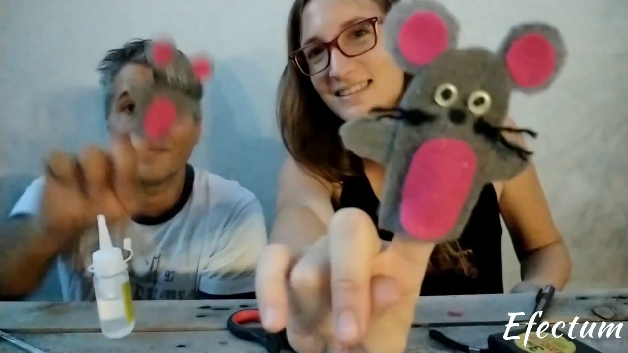 Cómo hacer un títere de dedo ratón YouTube