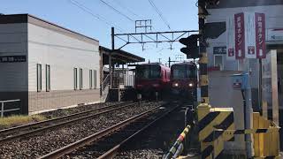 名鉄3500系 3503F 尾西線内異常時訓練 上丸渕通過 ※警笛付き