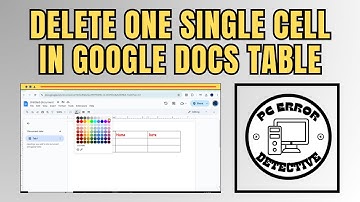 How to Delete One Single Cell in Google Docs Table