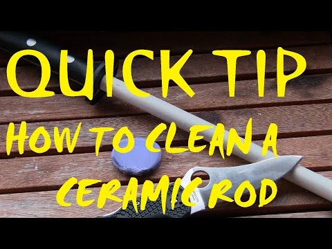QUICK TIP - How to CLEAN your Ceramic knife Sharpening Rod in 2 min