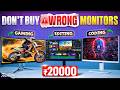 Top 5 Best Monitors Under 20000 (2026)💥Gaming, Editing, Productivity💥