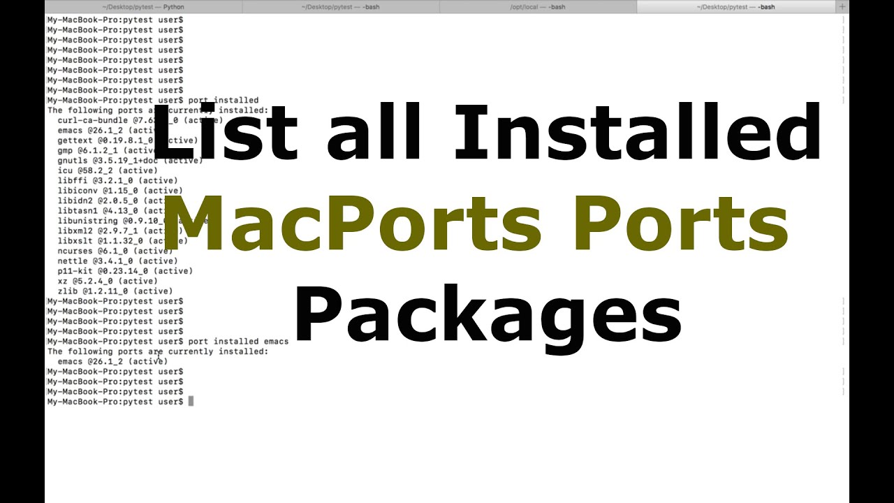 macports update all macports update all