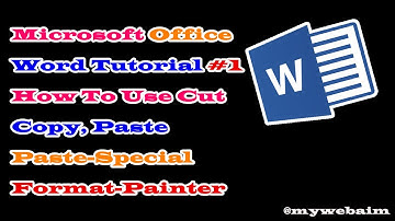 How to use cut, copy, paste, paste-special, format-painter options in MS Word in Hindi - Lesson 1