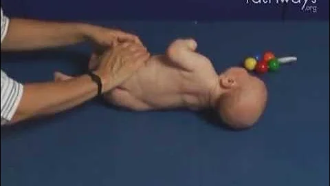 Clip of 2 Month Old Babies Typical and Atypical Development in Sidelying (lying on the side)