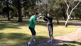 AHMED DIB & TONY BATES HITTING PADS WITH BILLY & MAZ HUSSEIN