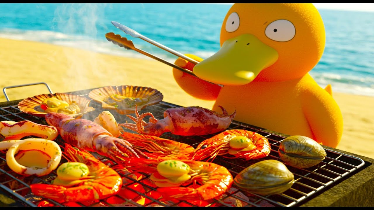 ポケモン料理】コダックに海鮮焼きを作らせたらカスミが頭をかかえた