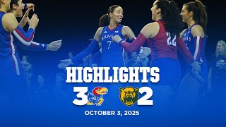 Kansas Volleyball at Baylor Highlights