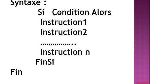 Structure Alternative simple un choix