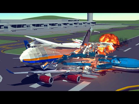 Видео: НЕУСПЕЛ ВЗЛЕТЕТЬ - РЕАЛИСТИЧНЫЕ АВИАКАТОСТРОФЫ ! Столкновения в воздухе самолетов - an124 | Besiege