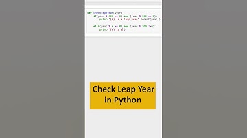 Check Leap Year in Python #python #pythonprogramming #pythontutorial #shorts