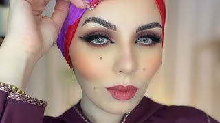 الجزء2 مكياج غالي الثمن للمحترفات|عملت لوك بنفسجي و ايلاينر برازيلي(wing eyeliner) بطريقة بسيطة