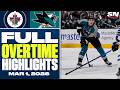 Winnipeg Jets at San Jose Sharks | FULL Overtime Highlights - March 1, 2026