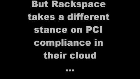 PCI Compliance with Cloud Computing at Amazon or Rackspace