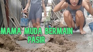 mama muda bermain pasir - channel mama muda