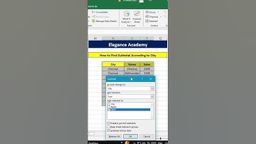 How to find Subtotal #excel #msexcel #eleganceacademy #shortsvideo #shorts #dsum #subtotal #tricks