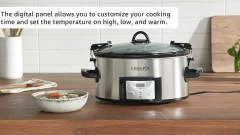 Slow Cooker Crock Pot 6 Quart Cook  Carry Programmable with Digital Timer Stainless Steel