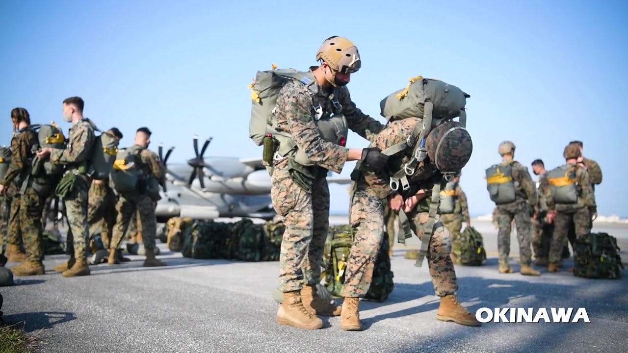 US Military News • 3rd LSB Conduct Parachute Jump Training • Okinawa, Japan Feb 25 2021