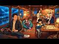 Family road trip overnight in the car during rainy season 🌧️ Studio Ghibli style