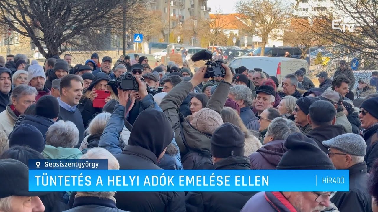 Tüntetés a helyi adók ellen – Erdély TV