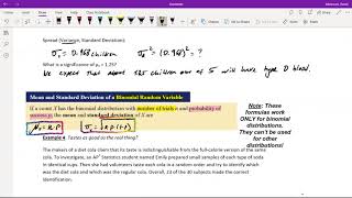 AP Stats 6 3 day 2 part 1   Mean and Standard Deviation of Binomial Random Variables