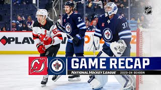 Devils @ Jets 11/14 | NHL Highlights 2023