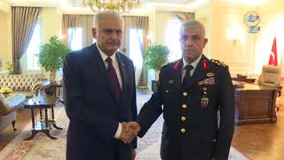 Başbakan Yıldırım Jandarma Genel Komutanı Orgeneral Arif Çetini Kabul Etti