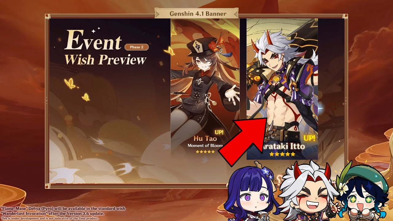 Hu Tao Rerun Banner Release Date and 4-Star Characters for 4.1