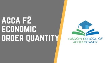 ACCA F2 (MA) - Economic Order Quantity