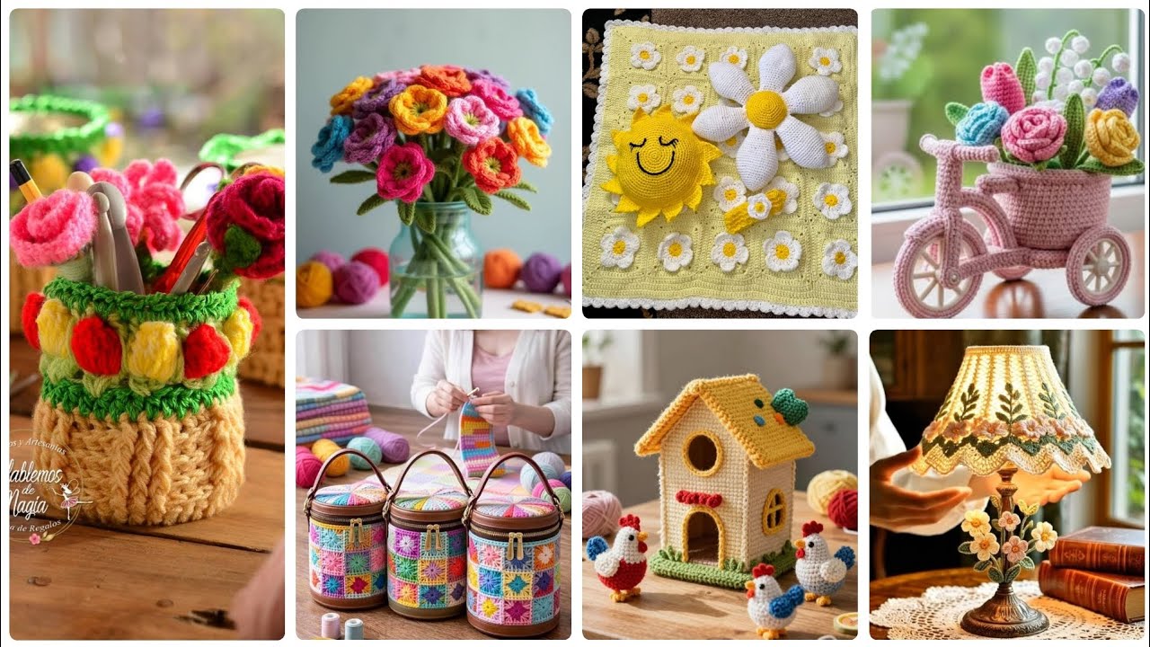 Ideas de patrones de crochet a mano muy atractivas y hermosas para la decoración del hogar. 