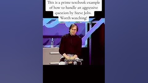Steve Jobs handling a tough question at the 1997 Worldwide Developer Conference. #apple
