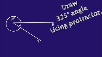 How to draw 325 degree angle using protractor.make 325 degree angle using protractor.shsirclasses.
