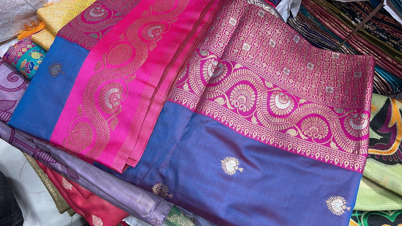 टू टोन लुक में सिल्क साड़ी //  hevy tooton silk saree in surat 