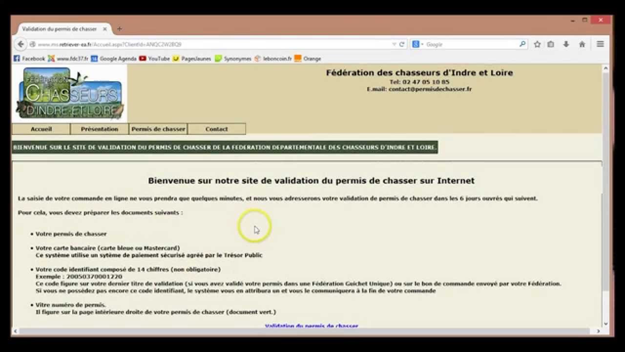 Valider Son Permis De Chasser Temporaire Youtube