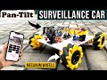 Surveillance Car with PanTilt Servos and Mecanum wheels | esp32 camera car