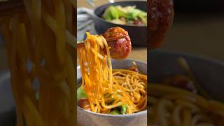 Try our one-pan Teriyaki Meatballs with noodles 🍽️ #Shorts #Dinner #Noodles