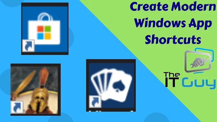 How to create Desktop shortcut for modern Windows Apps
